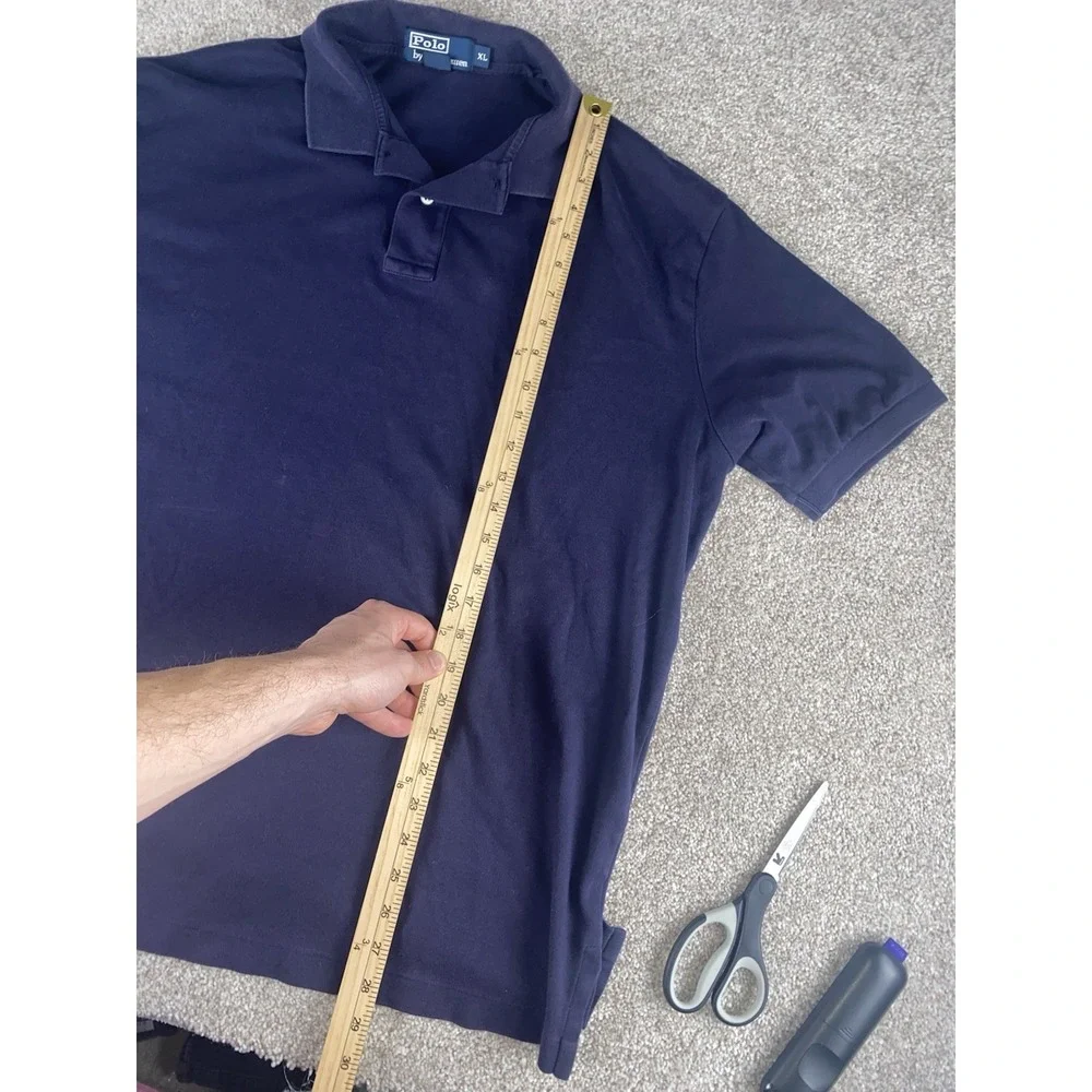 Polo Ralph Lauren Soft Cotton Polo Solid Blue Men XL Red Pony Preppy Casual Work